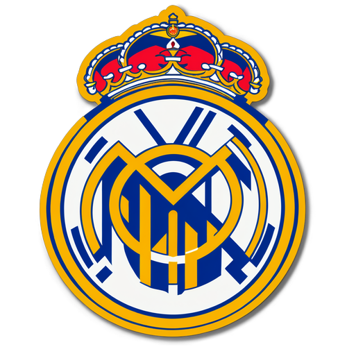 Sticker de Madrid con el escudo del Real Madrid