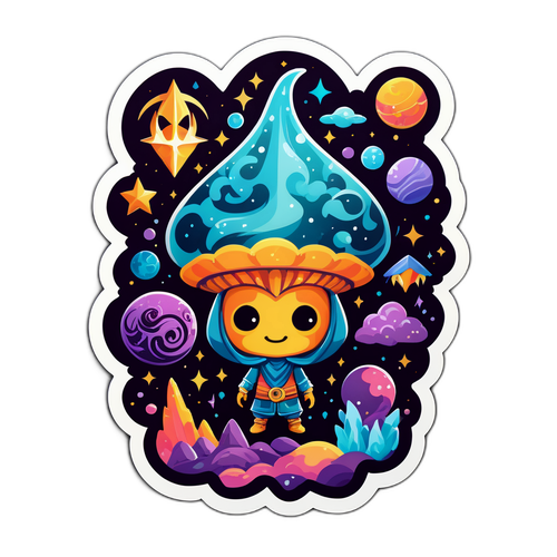 Autocollant Juju dans un univers fantastique