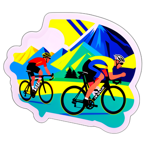 Sporty klistermærke til Tour de France 2025