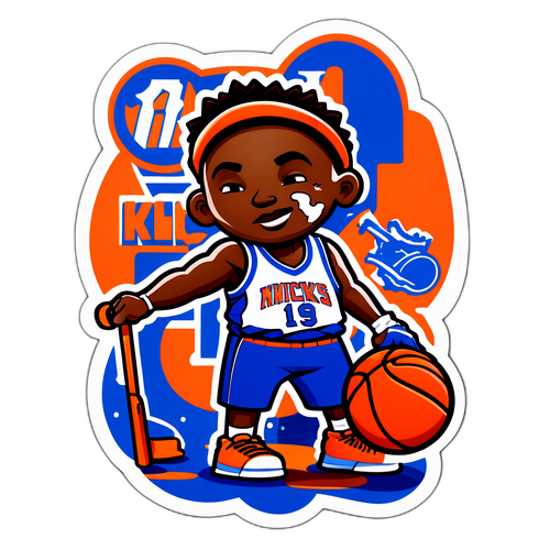 Knicks Logo with Cartoon Injuries Sticker