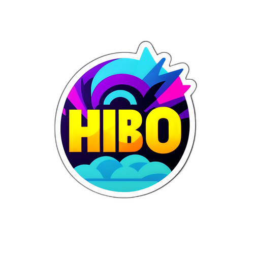 Nálepka HBO Max v retro stylu