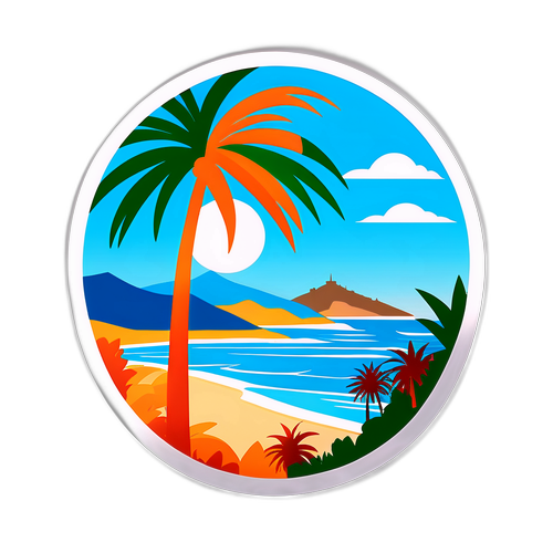 Een illustratie van het mooie landschap van Málaga