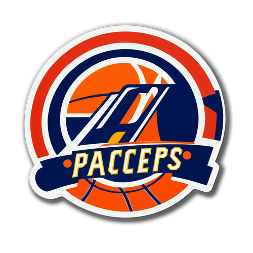 Calcomanía con logotipos cruzados de los Pacers y Knicks