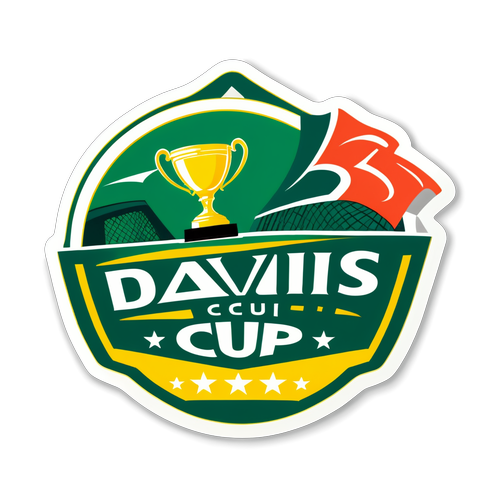 Davis Cup: Trofee en Fans in Actie