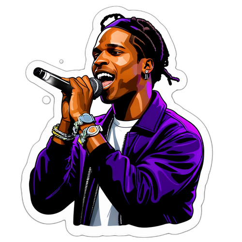 Autocollant d'ASAP Rocky sur scène