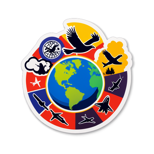 Ícone Conceitual da Paz e Conflito Global