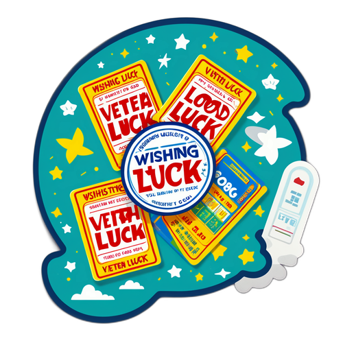 Thiết kế sticker vé số Vietlott chúc bạn may mắn