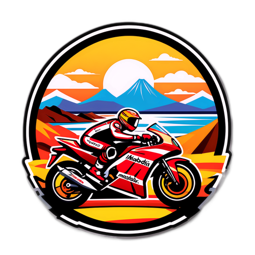 Sketsa Balapan Motor di Mandalika