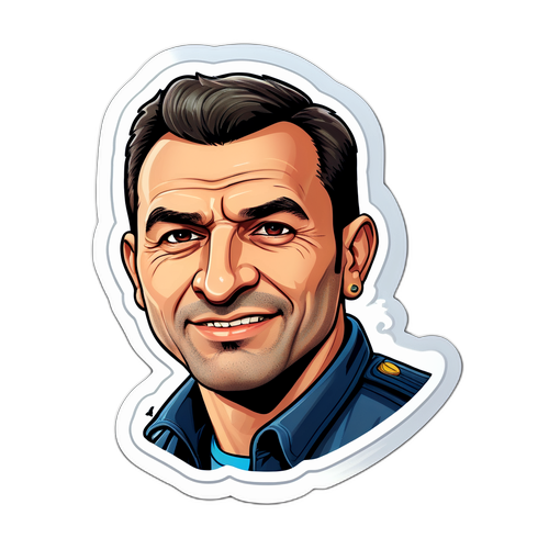 Caricatură a lui Traian Berbeceanu ca erou modern