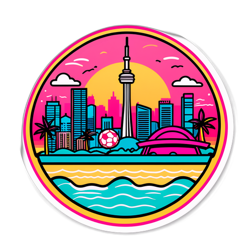 Vibrante sticker ter ere van de Toronto – Inter Miami wedstrijd