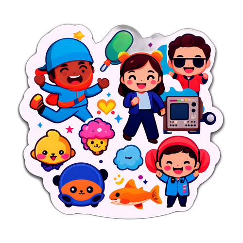 tvN 프로그램을 테마로 한 스티커