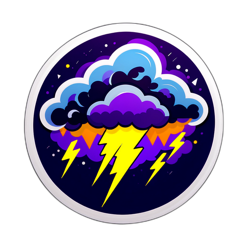 Samolepka ze storm radar s efektními prvky