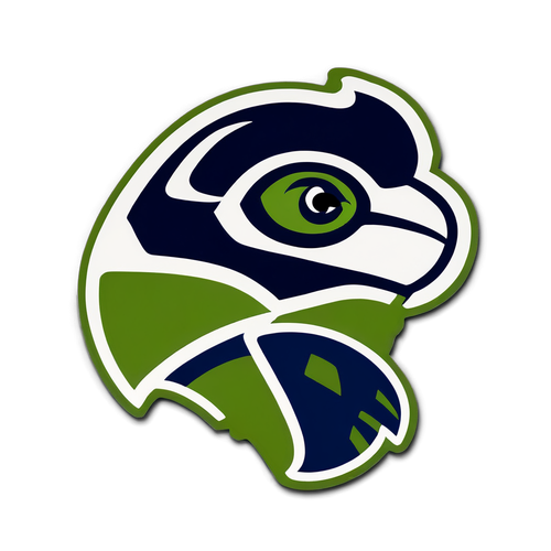 Le Sticker Éblouissant des Seahawks de Seattle : Fusion Parfaite de Football et Éléments Marines!