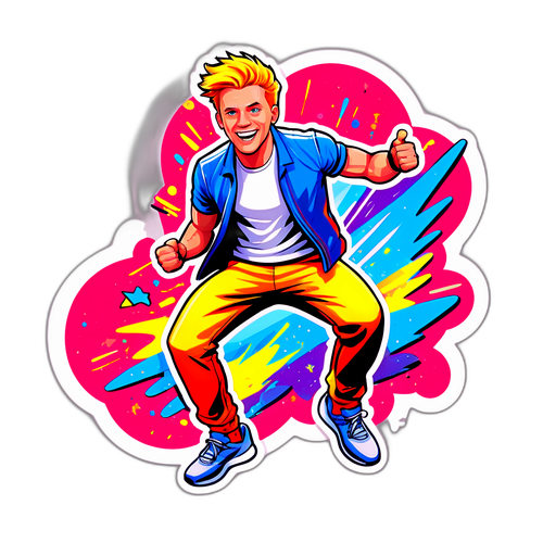 Energetische Andy Baetens Sticker