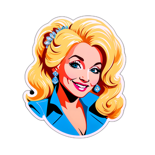 Eleganter Aufkleber-Design von Dolly Parton