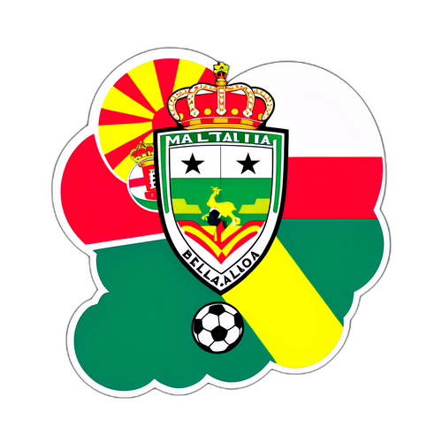 Nálepka pro Betis – Mallorca s fotbalem a vlajkami