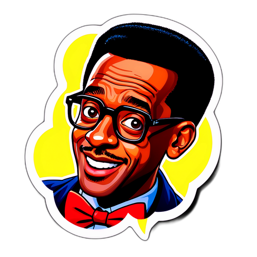 Humoristische sticker van Urkel