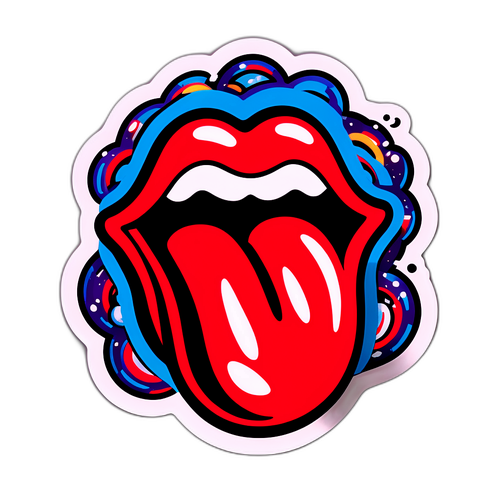 Wibracyjne naklejki z logo The Rolling Stones