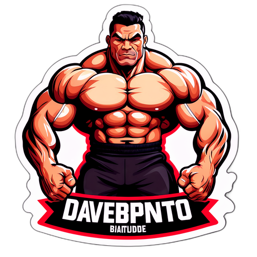 Kraftvoller Aufkleber von Dave Bautista