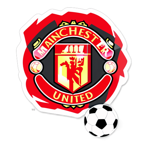 Vibrant Manchester United Sticker med Fotball