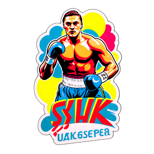 Sticker z Usykiem w stylu retro