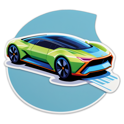未来の車のステッカー