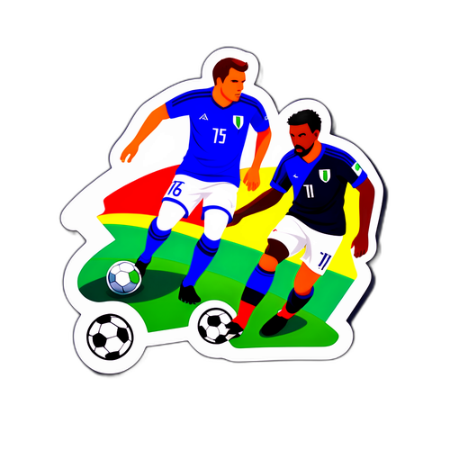 Mga Manlalaro ng Iceland at France sa Soccer