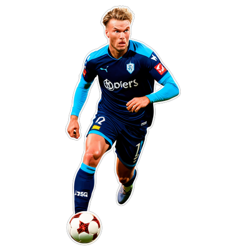 Sticker af Mathias Kvistgården i kamp for bolden