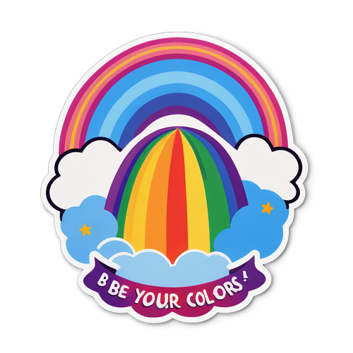 Unleash Your True Colors: The Rainbow Sticker That Celebrates You!