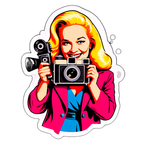 Vibrant retro film sticker