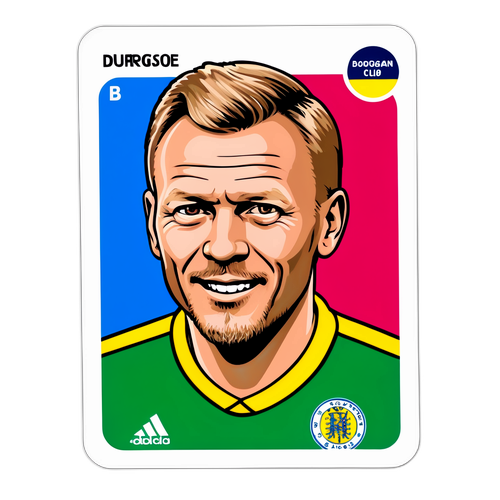 Designa en klistermärke med Bosse Andersson i Djurgården-tröja