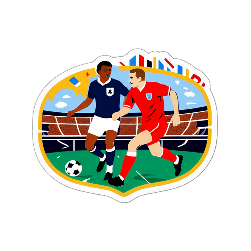 Sticker Nostalgia Pertandingan Bola Sepak