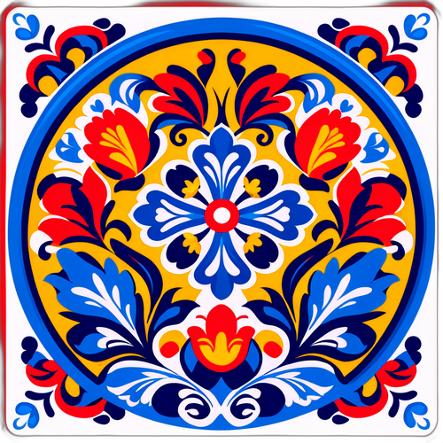 Najbardziej znana płytka Bolesławiecka w stylu polskiego wzoru ludowego