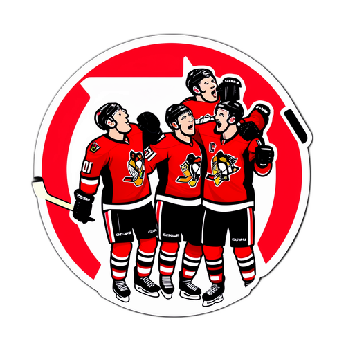 Goal Celebration Sticker: Senators vs Penguins