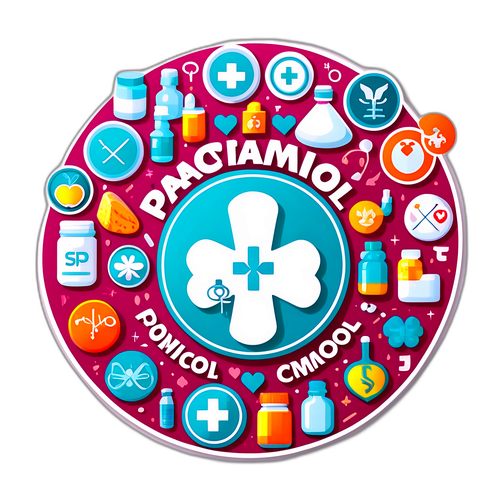 Дизайн парацетамола с медицинскими символами