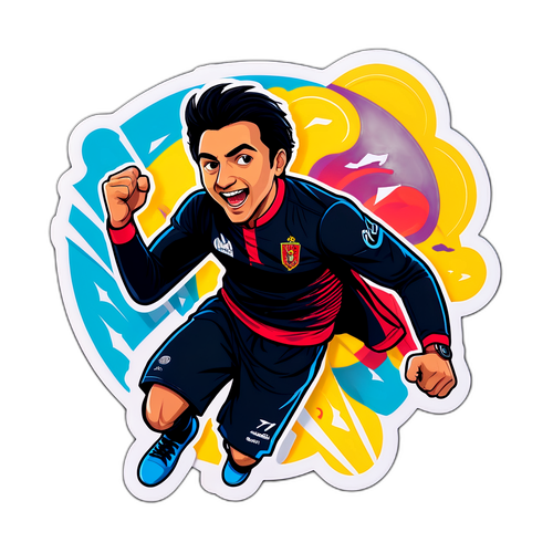Stiker Rivan Nurmulki Merayakan Keterampilannya