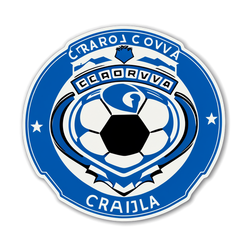 Craiova, Orașul Fotbalului - Sticker Retro