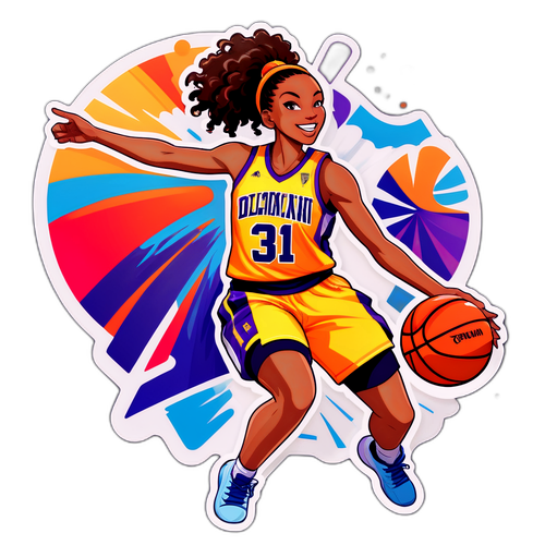 מדבקה של מיקי לוין בפוזה דינמית