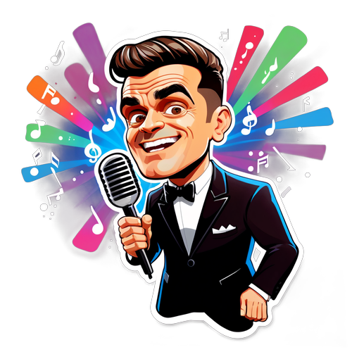 Robbie Williams Fortryller Publikum: Se Denne Fantastiske Karikaturen! 🎤✨