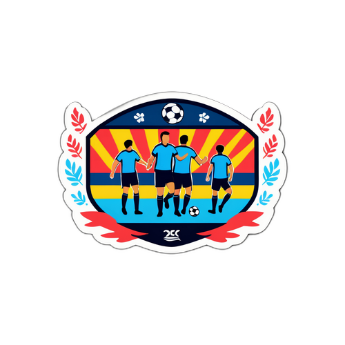Sticker de euforia futbolística