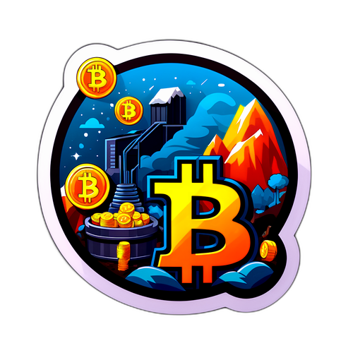 비트코인 채굴 과정 교육 스티커