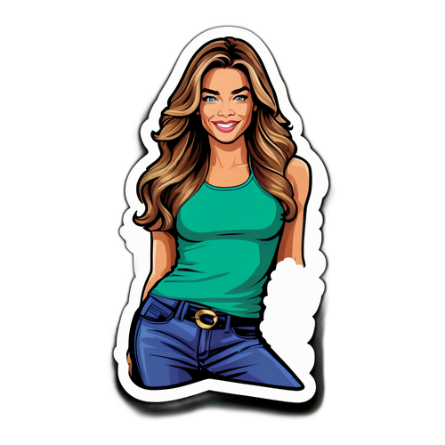 Tyylikäs Denise Richards -tarra