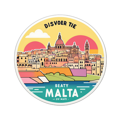 Krajobraz Malty w pastelowych kolorach