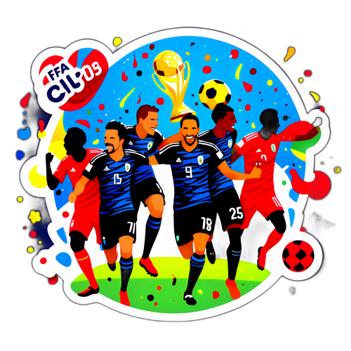 Desain Stiker Pemain Tim FIFA Club World Cup 2025 Merayakan Gol