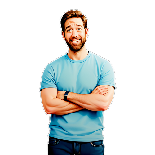 Skap Din Egen Rolighet: John Krasinski i En Stilfull Pose!