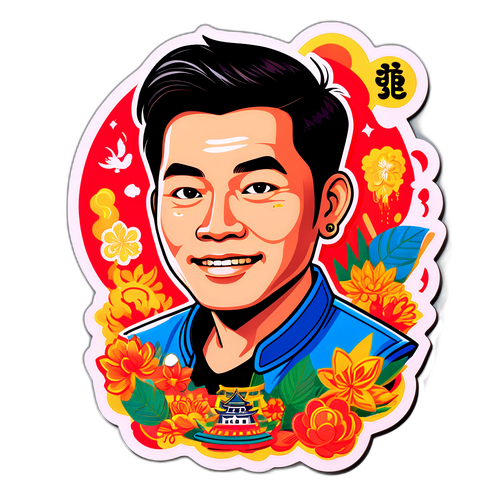 สติกเกอร์ที่นำเสนอเรื่องราวชีวิตของยอด ชนันวงศ์ สวัสดี