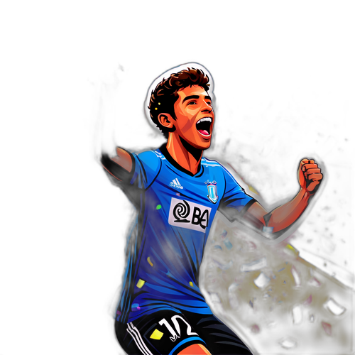 Lucas Dias Merayakan Gol