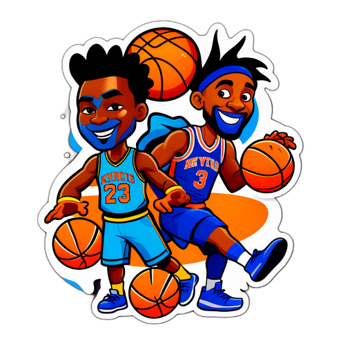 Playful Basketball Showdown: Hornets vs. Knicks