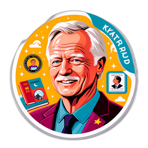 Vibrant klistremerke for Jørgen Karterud