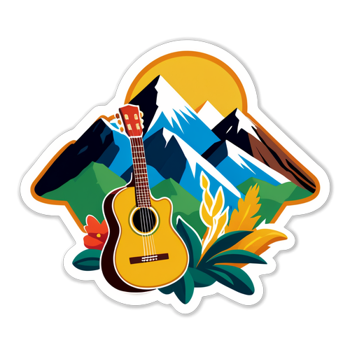 Fondo Montañoso de Salta con Símbolos Regionales